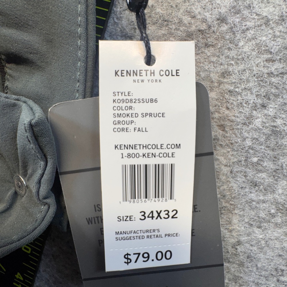Kenneth Cole Smoked Spruce Tapered Fit Workout Pants Mens 34x32 K09D82SSUB6 NWT - Picture 7 of 12